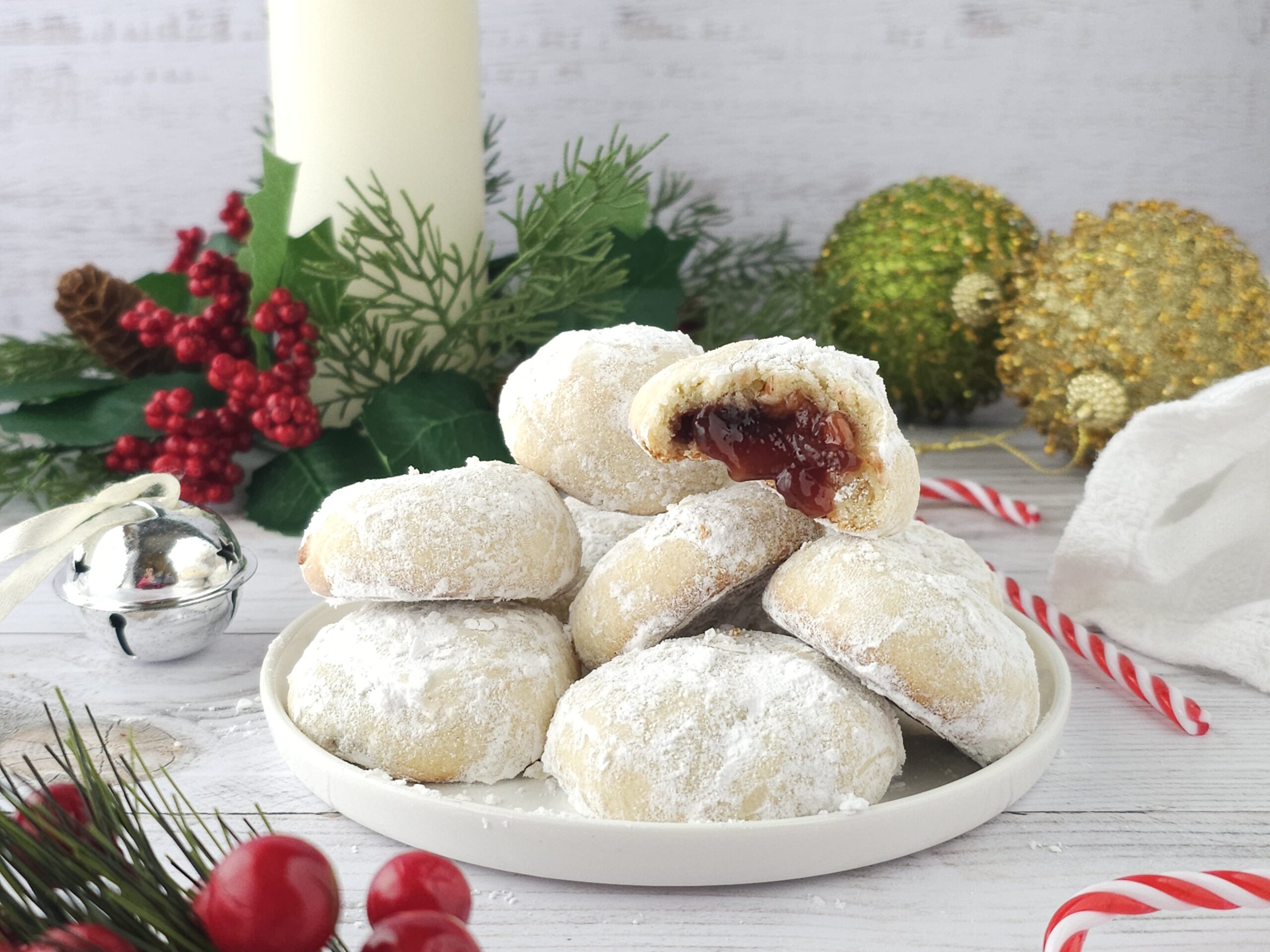 Cherry Snowball Cookies