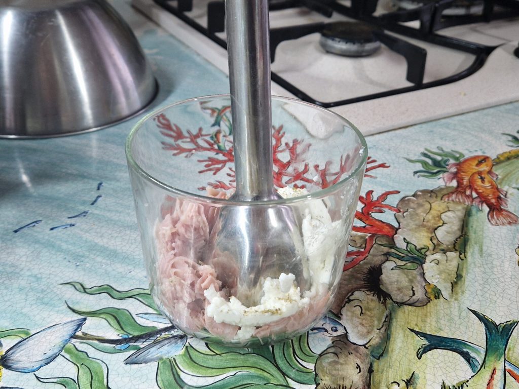 with mortadella mousse