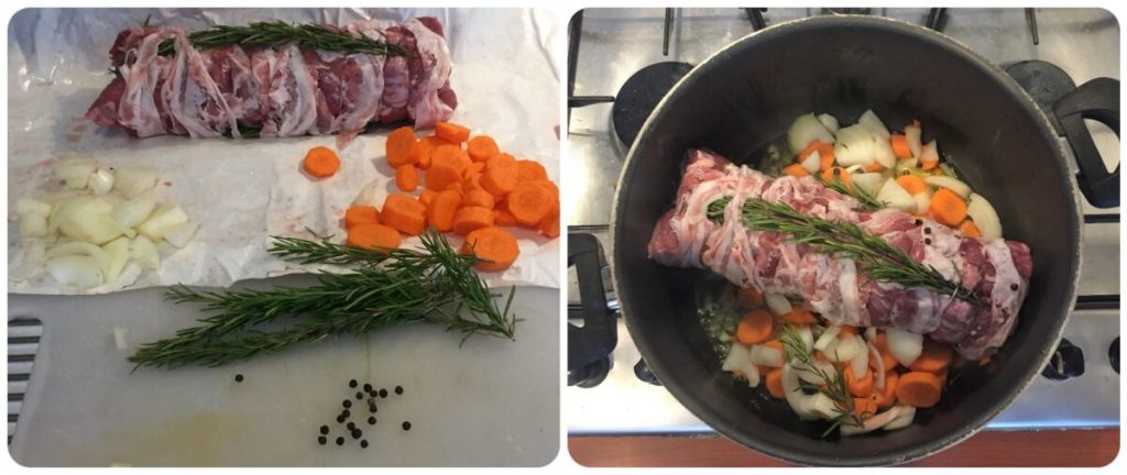 veal roast roasted potatoes