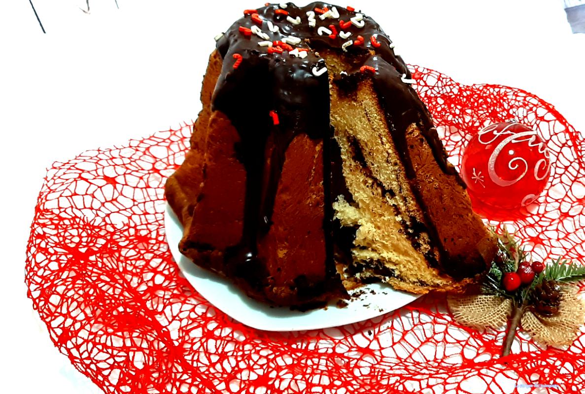 Layered Pandoro Stuffed with Chocolate