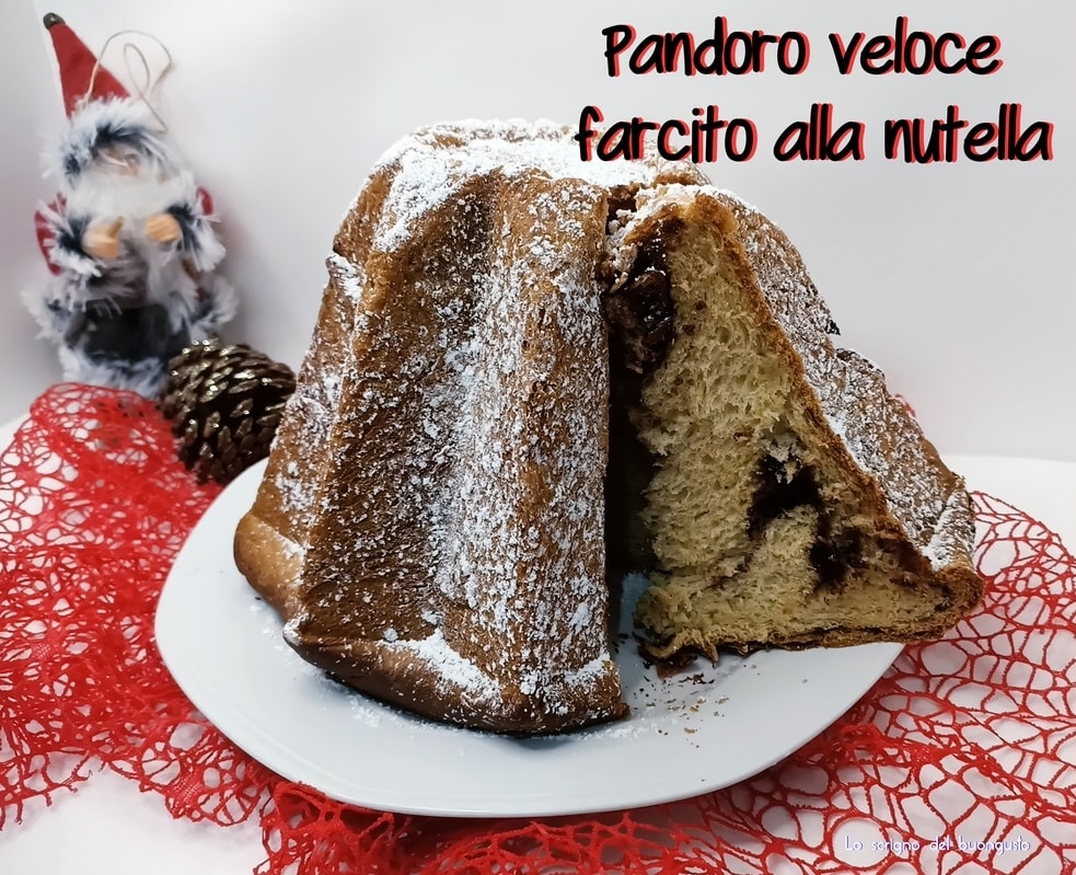 Quick Pandoro Stuffed with Nutella
