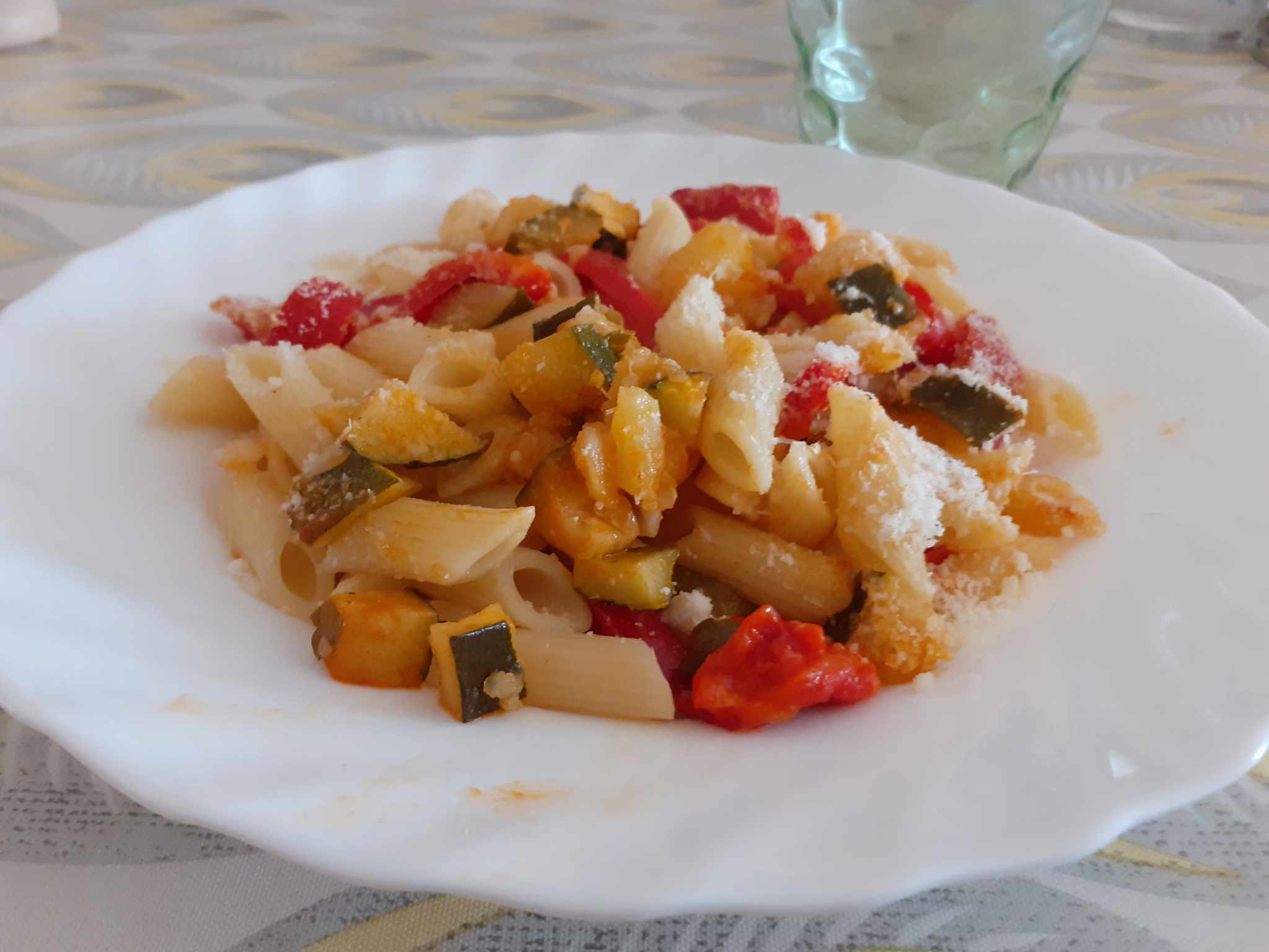 Pasta with Peppers and Zucchini