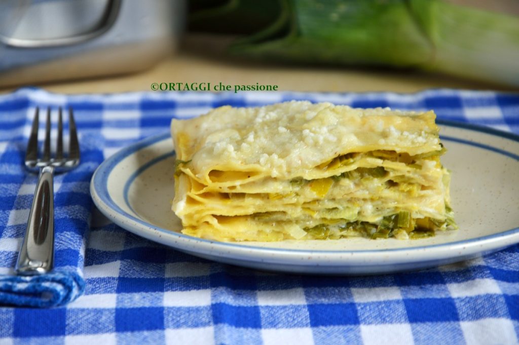 Leek and mascarpone lasagna
