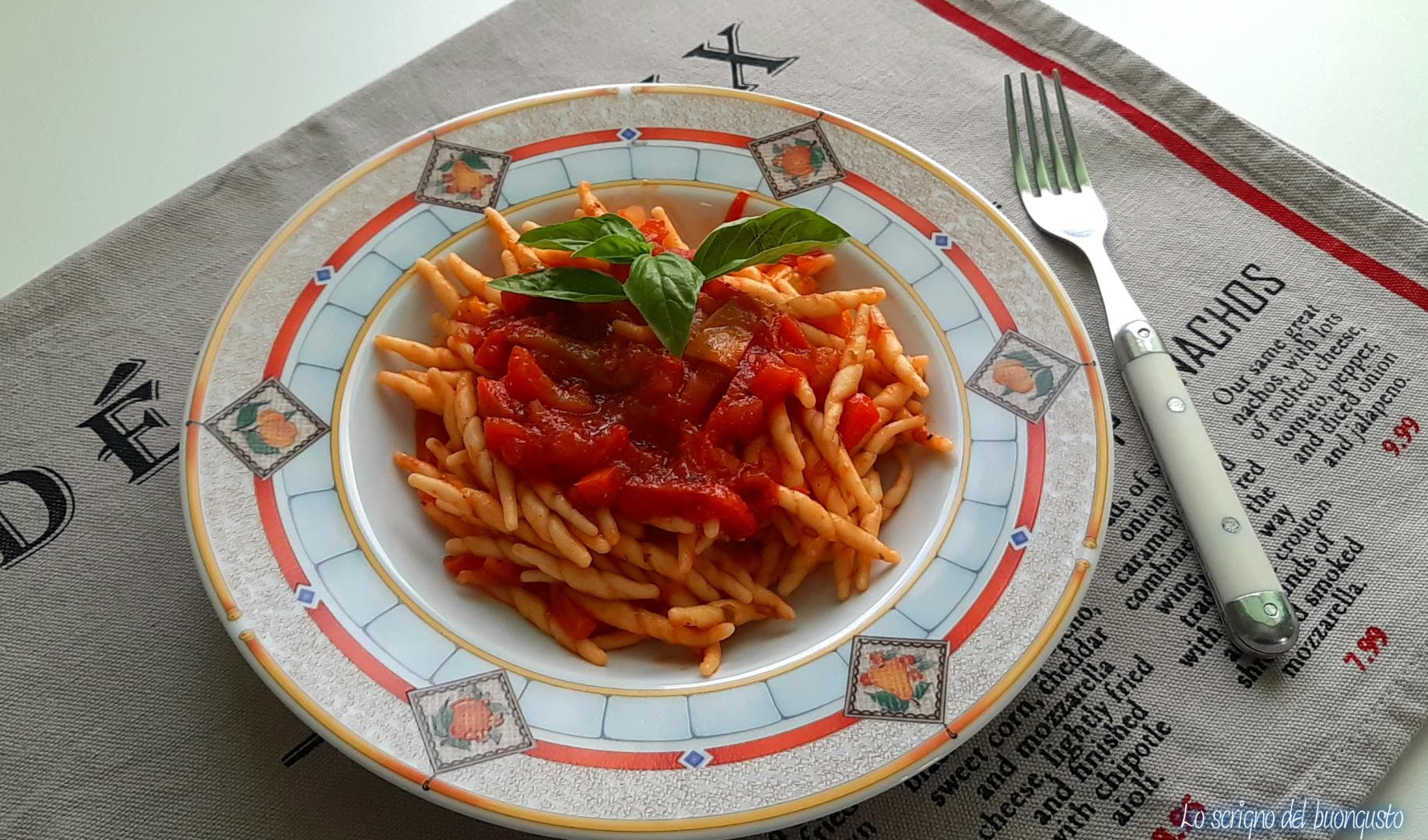 Trofie with Bell Peppers