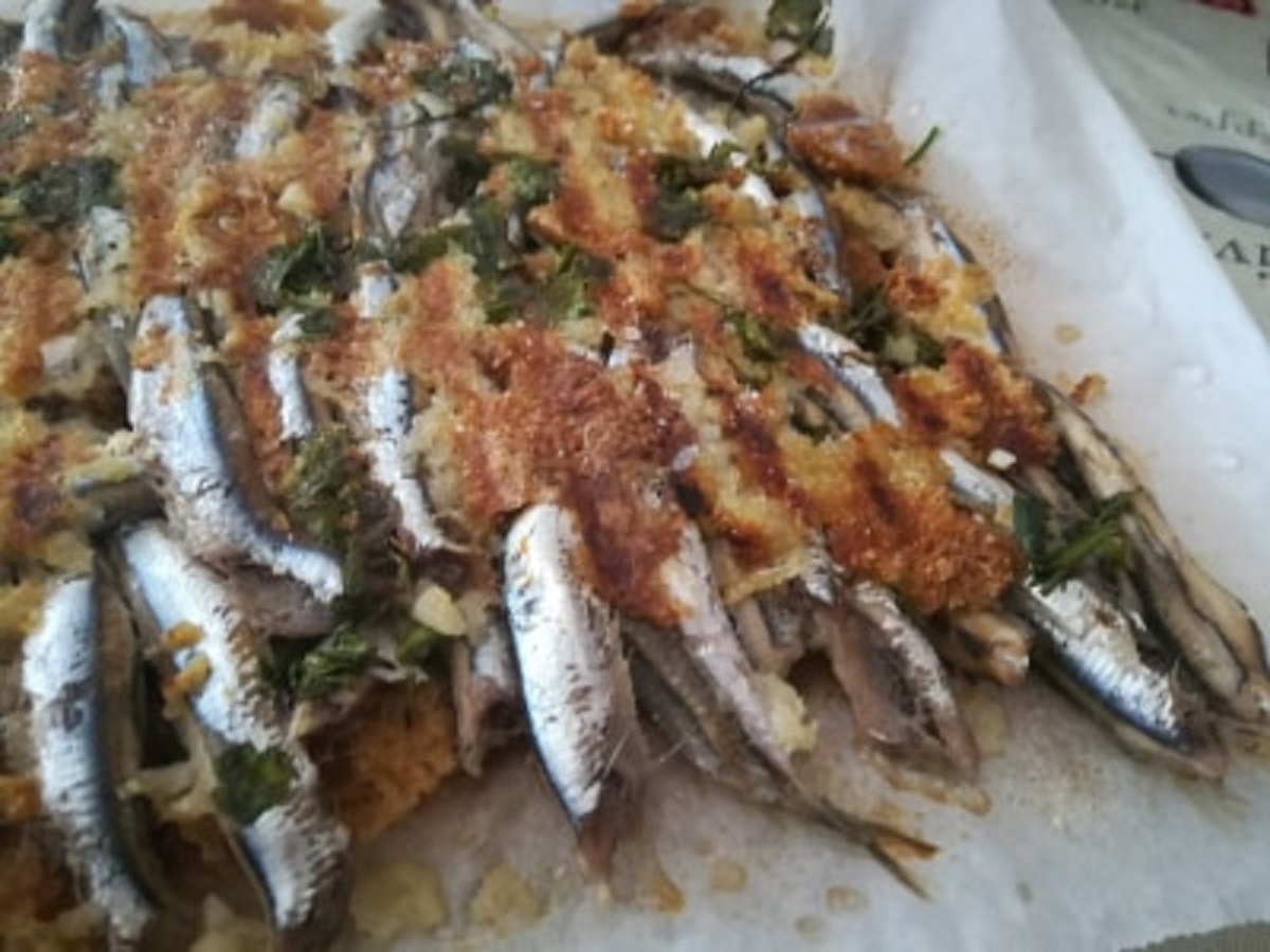 Breaded Anchovies in a Pan