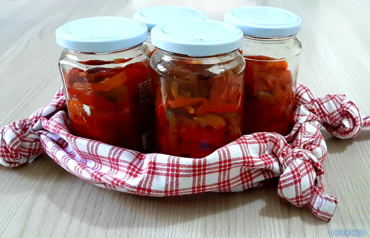 Roasted Peppers Preserved in a Water Bath