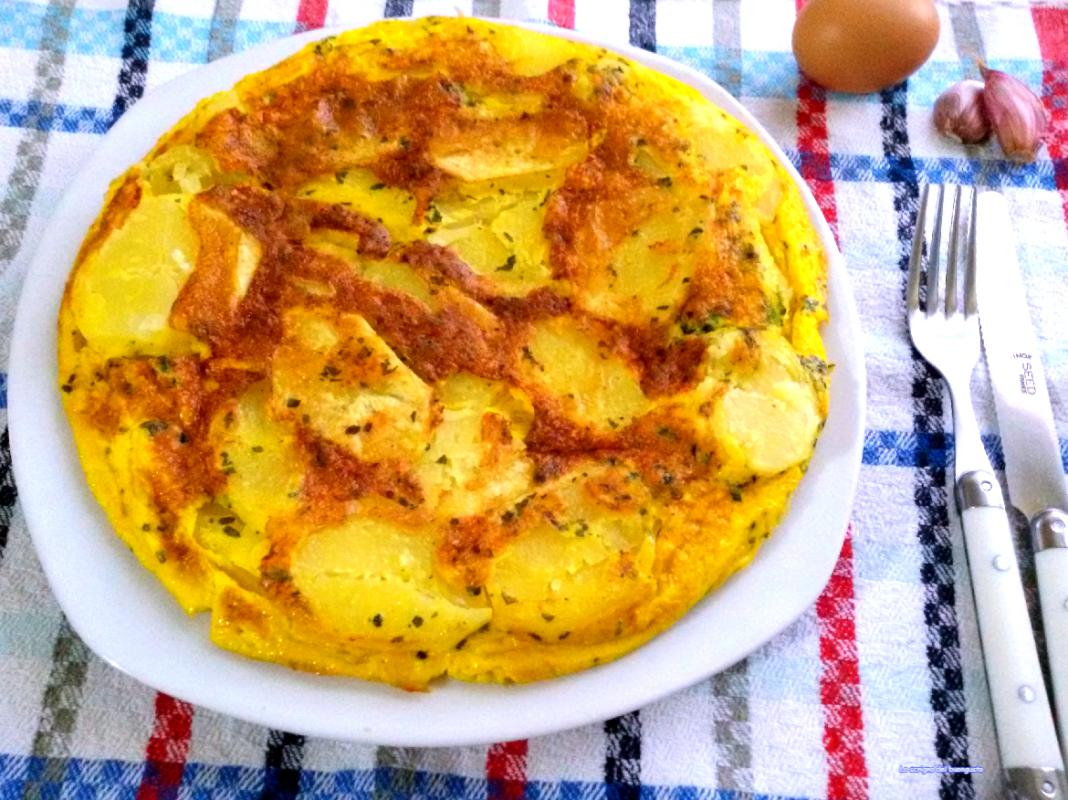 Potato Omelette in the Pan
