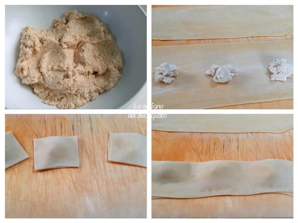 Sweet Ravioli in sauce