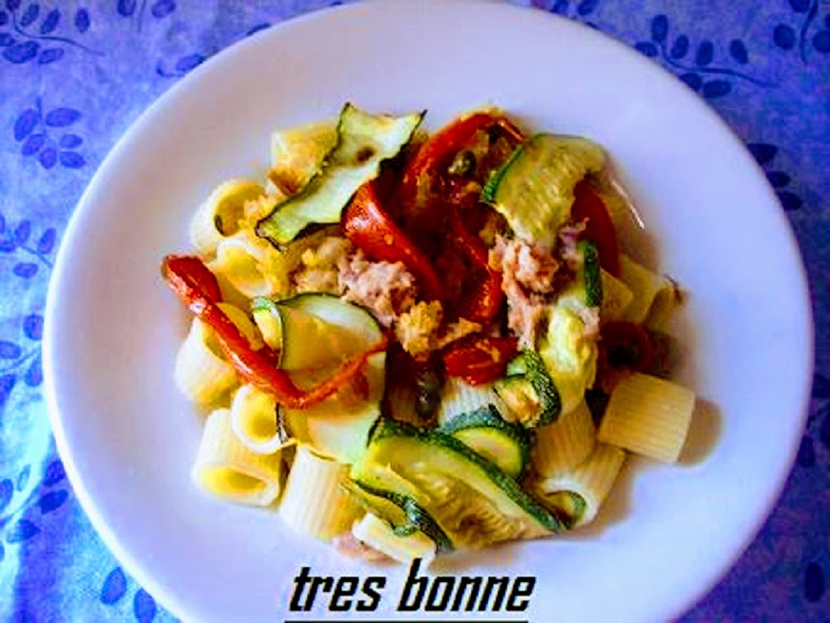 Cold Pasta with Grilled Vegetables and Tuna
