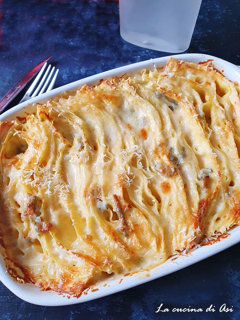 Accordion Lasagna in White Sauce