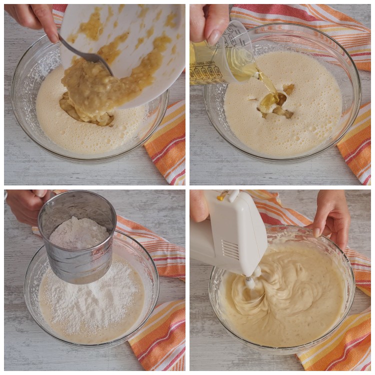 Banana Bread with Walnuts, preparation