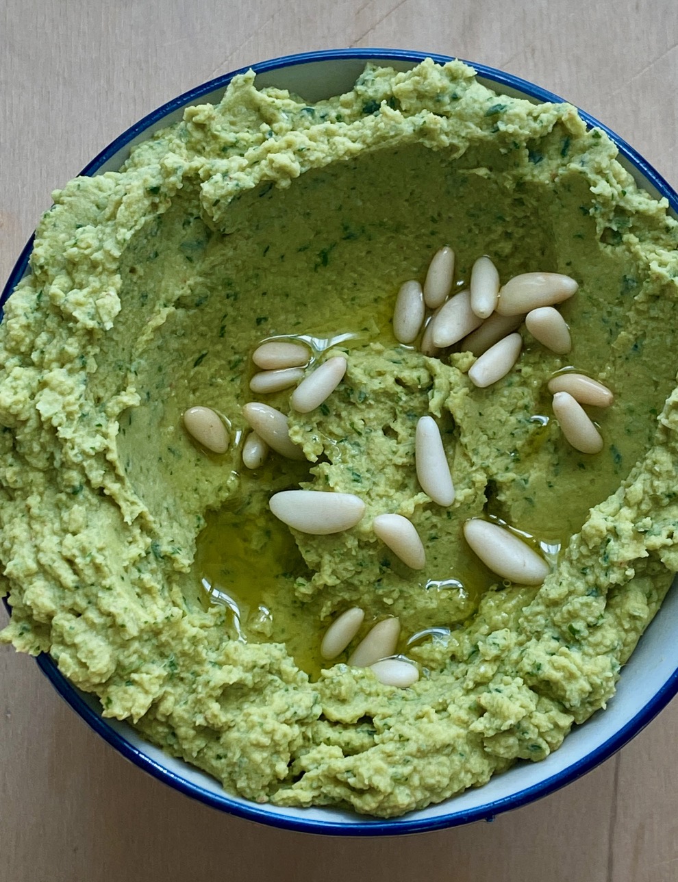 Basil Hummus, Genoa on a Plate