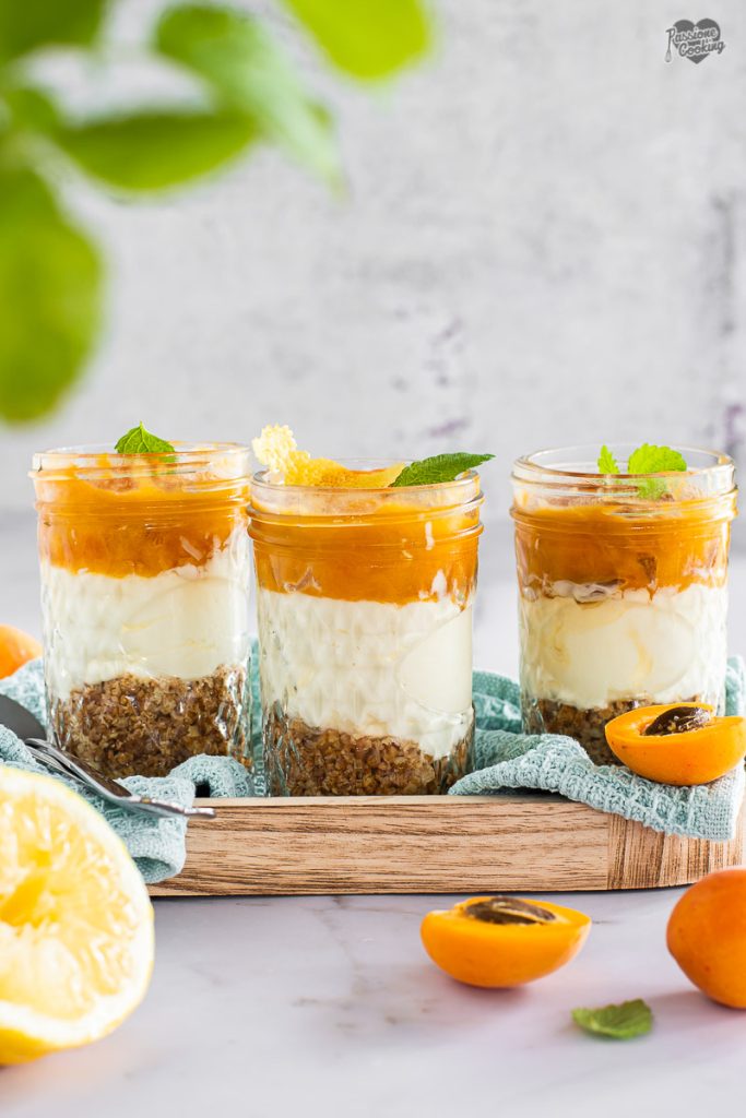 Cheesecake in a Glass with Apricots
