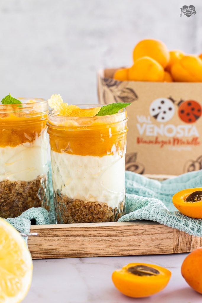 Cheesecake in a Glass with Apricots