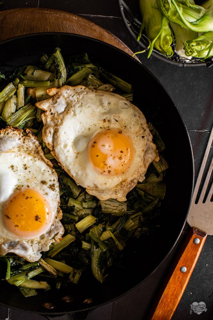 Chicory Shoots with Eggs
