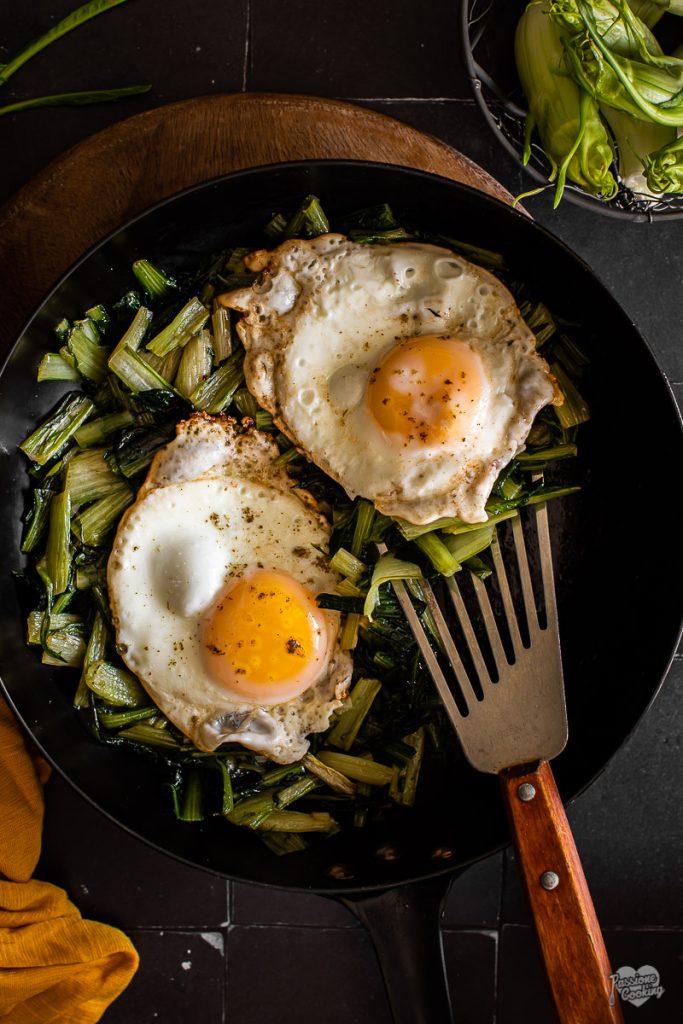 Chicory Shoots with Eggs