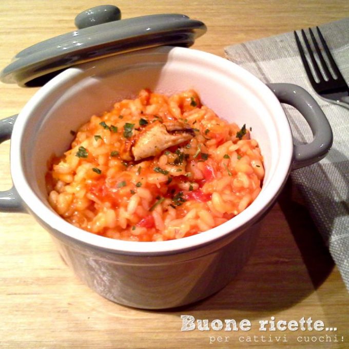 crab risotto with tomato
