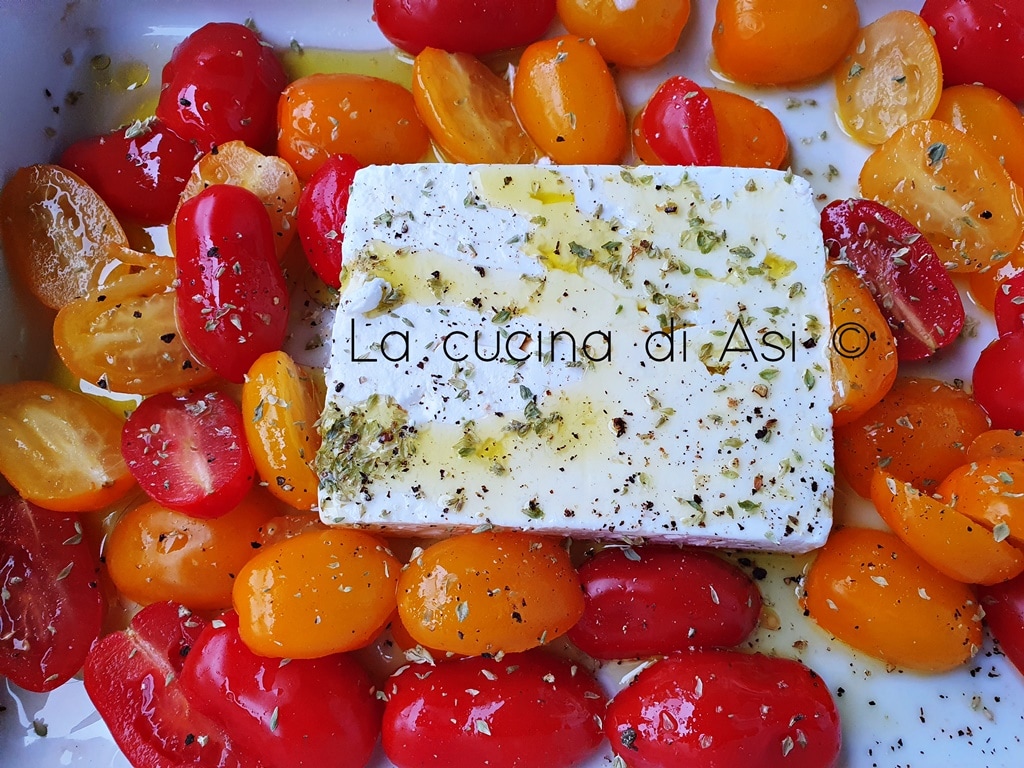 Creamy Bucatini with Feta and Cherry Tomatoes