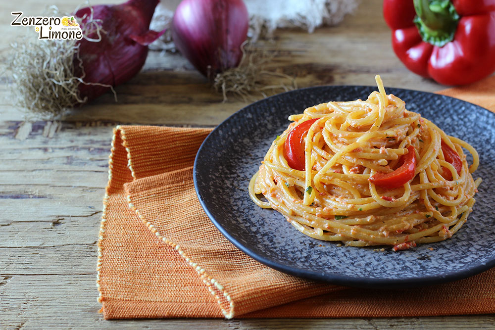 Creamy Spaghetti with Peppers