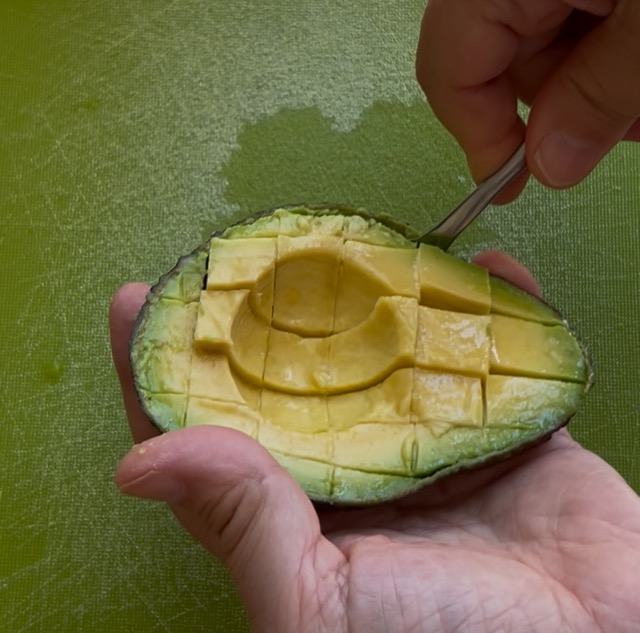 Cut the avocado into pieces