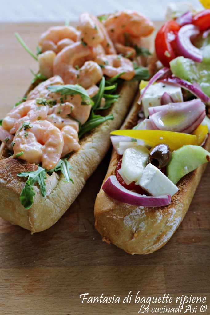 Fantasy of stuffed baguettes