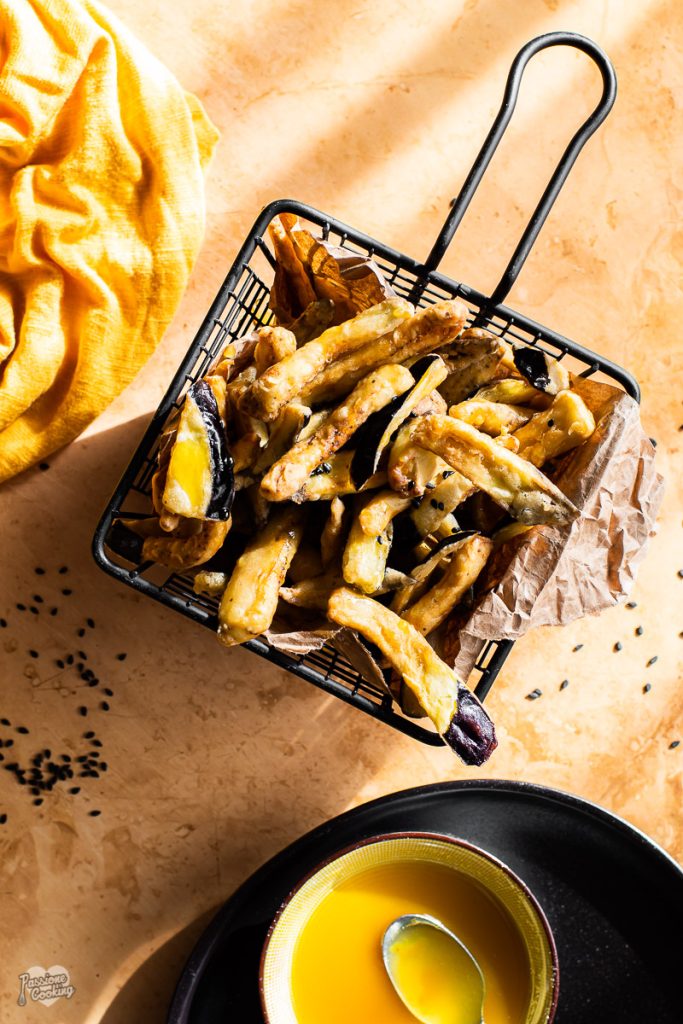 Fried Eggplants with Honey Sauce