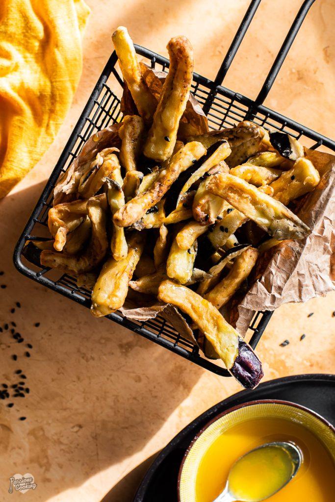 Fried Eggplants with Honey Sauce