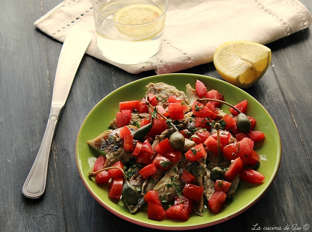 Grilled Mackerel with Tomatoes