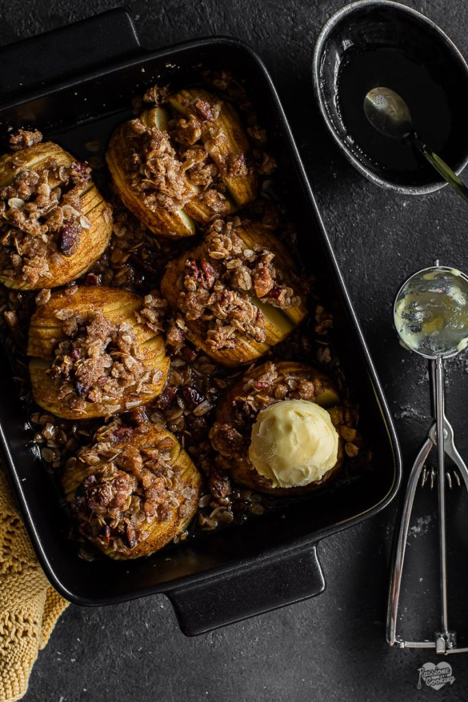 Hasselback Apples with Walnuts
