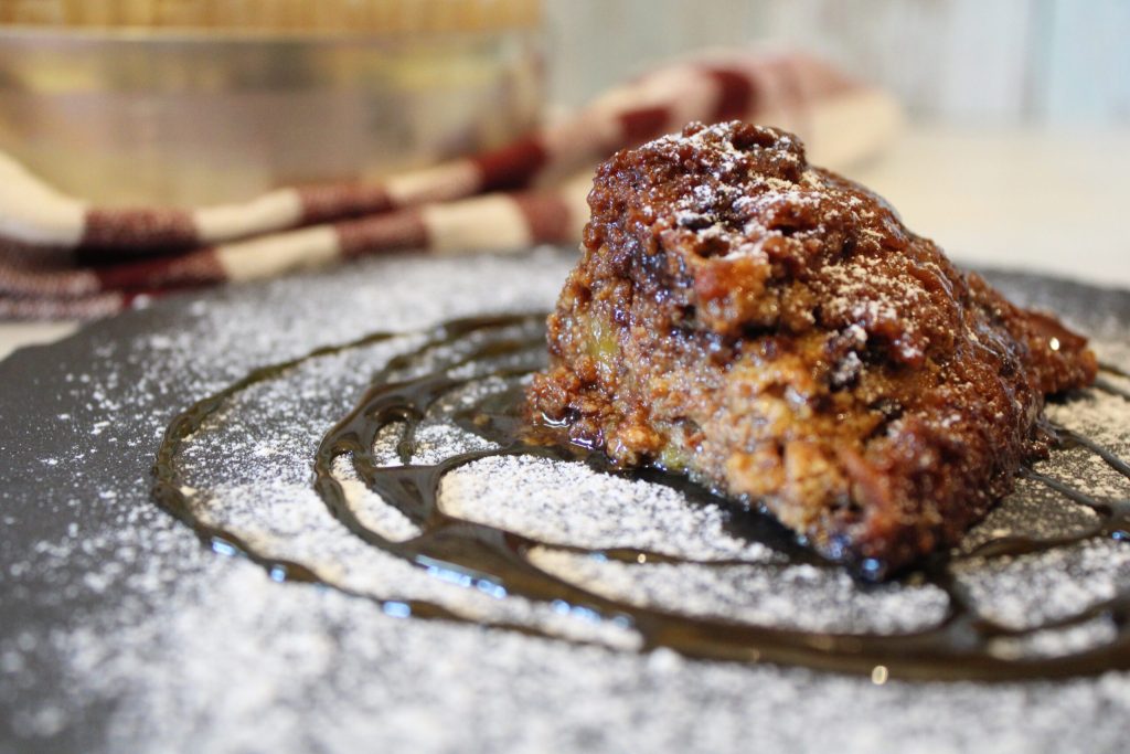 Peach and Amaretti Pudding