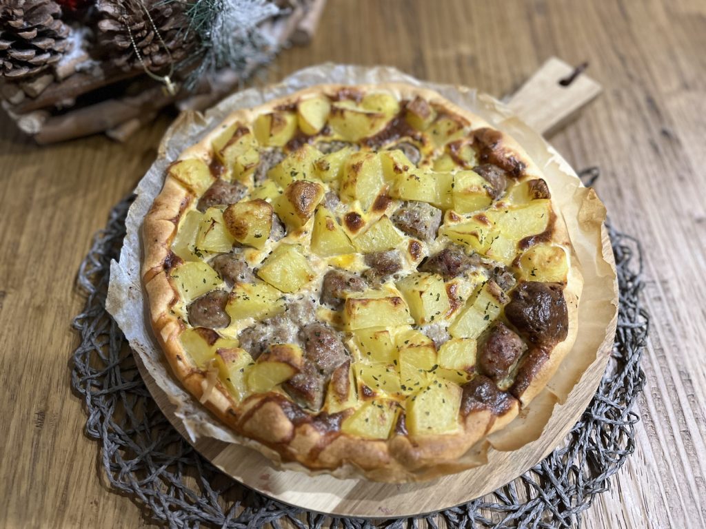 Savory Pie with Sausage and Potatoes