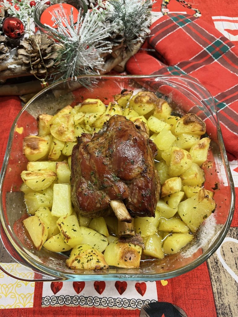 Baked Ham Shank with Potatoes