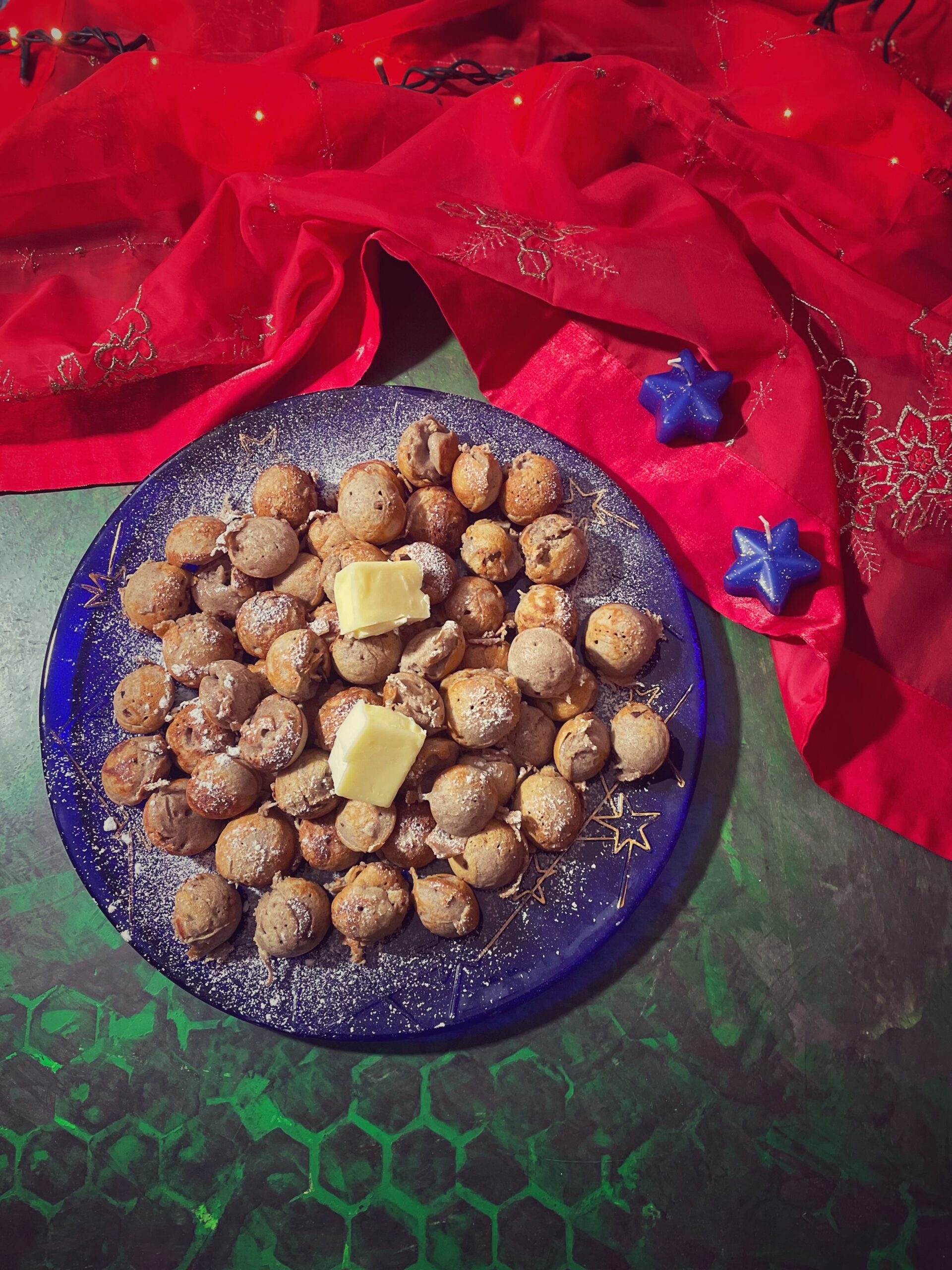 Poffertjes, mini pancakes from the Netherlands