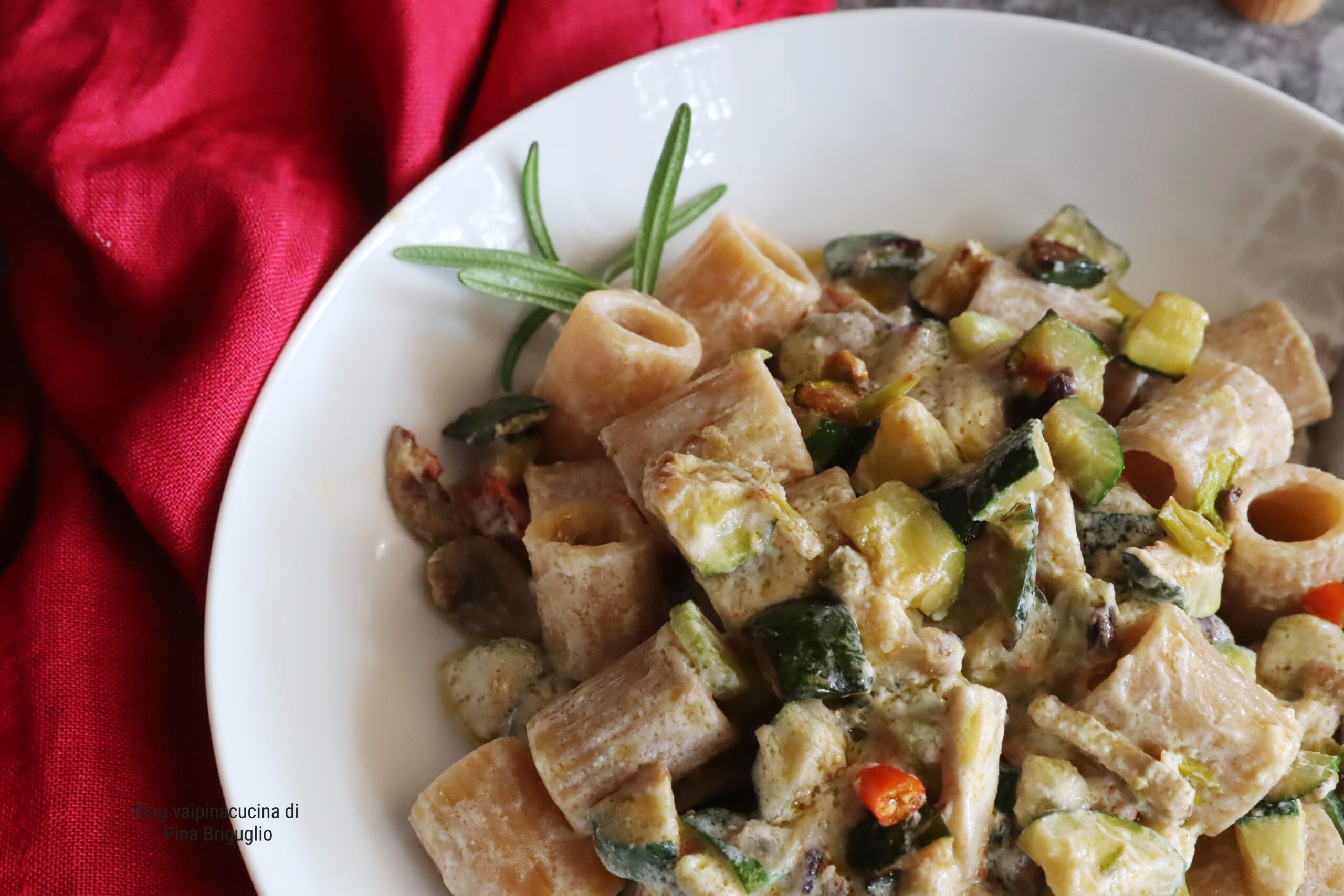 Half Sleeve Pasta with Vegetables and Ricotta