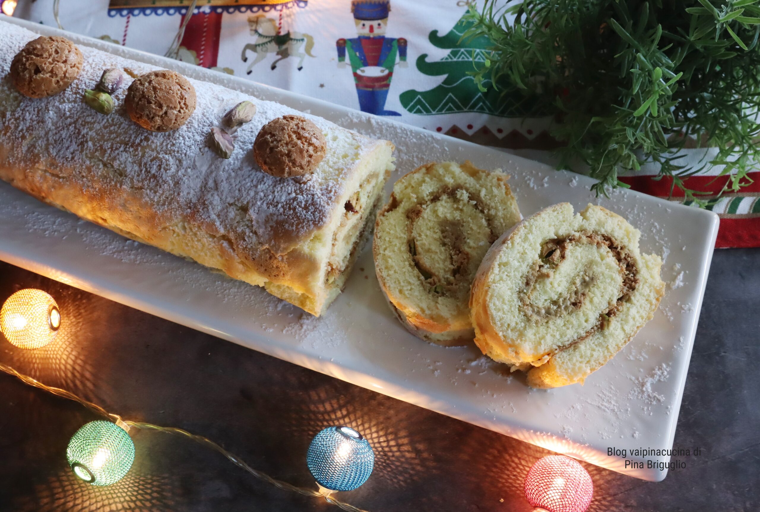 Pistachio Cream and Amaretti Roll