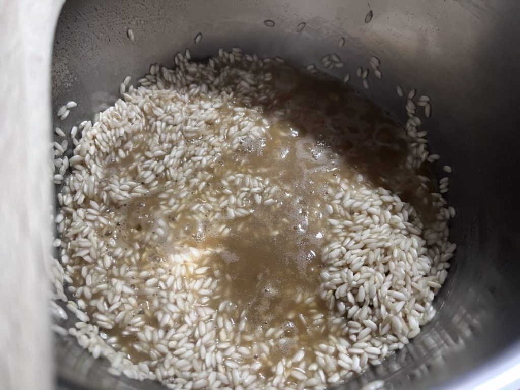 dried mushroom risotto