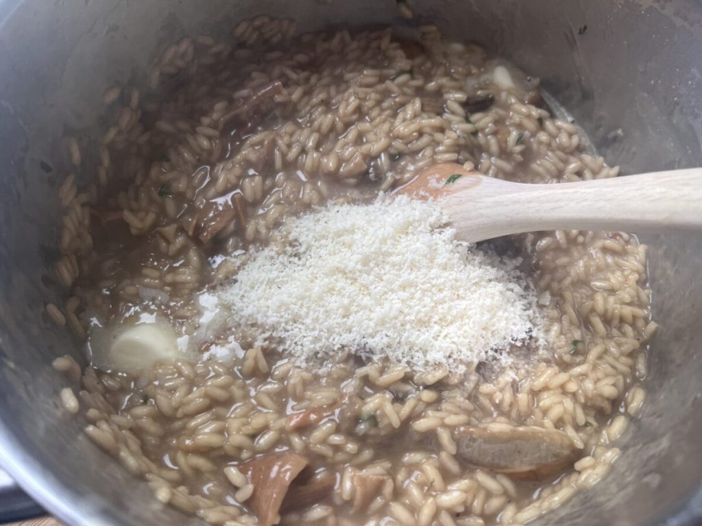 dried mushroom risotto