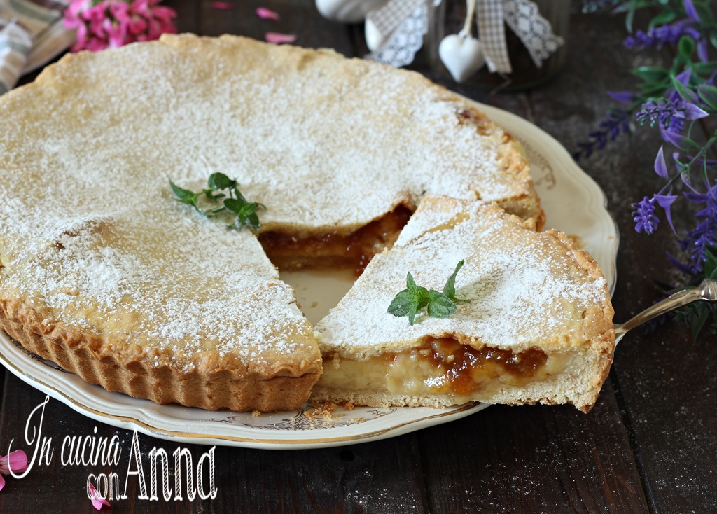 Tart with Cream and Jam