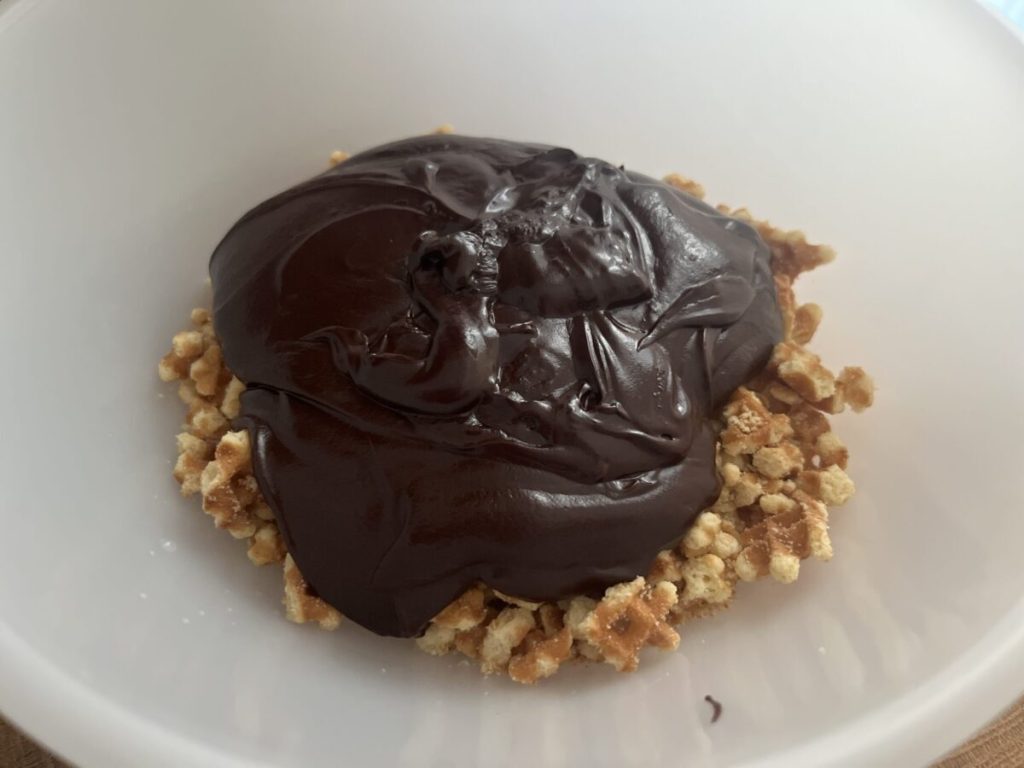 dark chocolate waffle salami