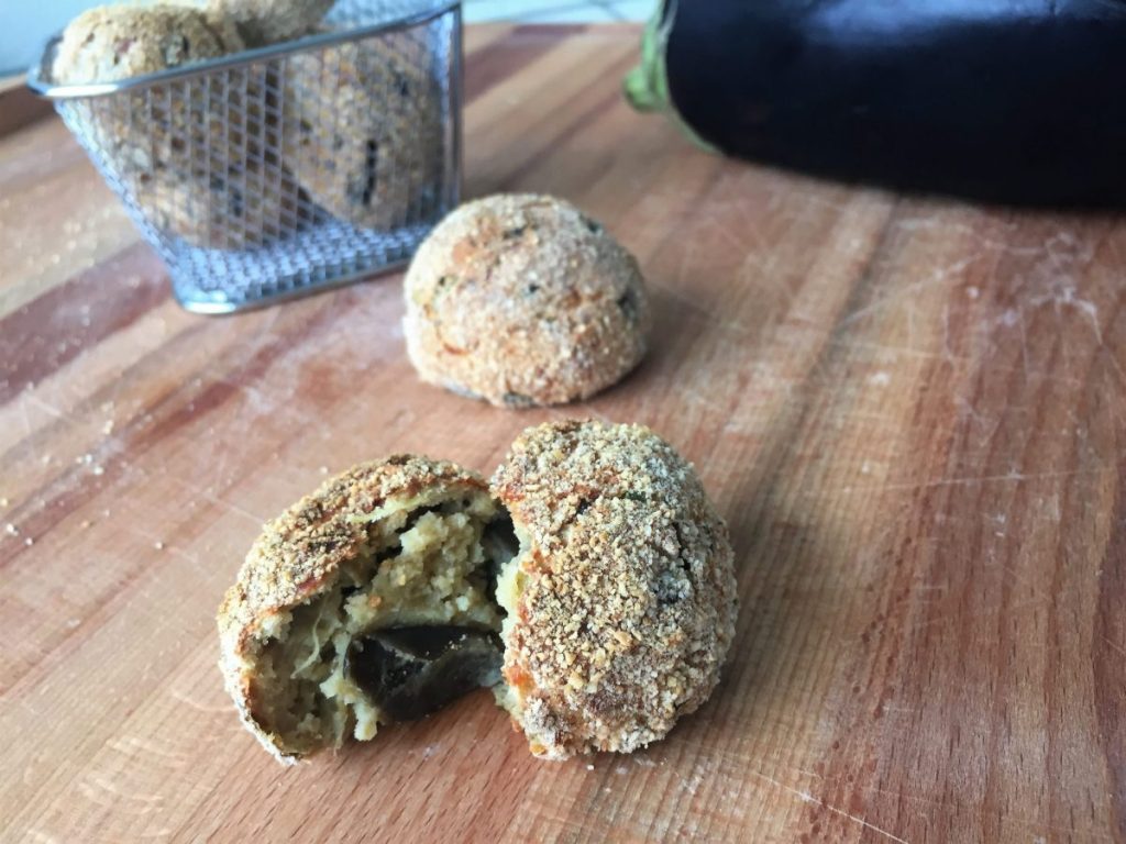 baked eggplant meatballs
