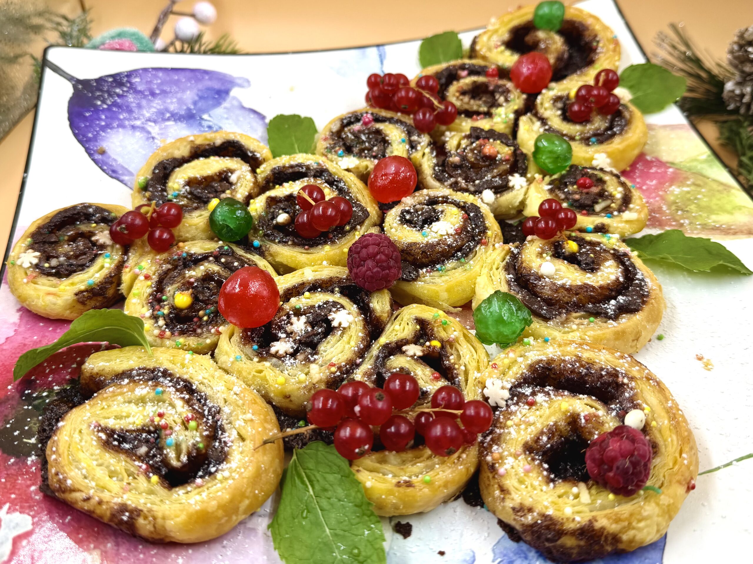 Sweet Puff Pastry Pinwheel Tree