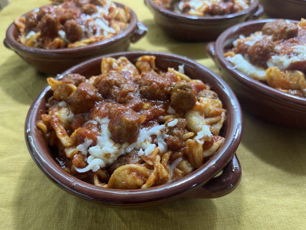 orecchiette meatballs terracotta