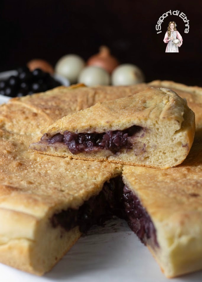 Focaccia with Olives and Onion Taranto Recipe