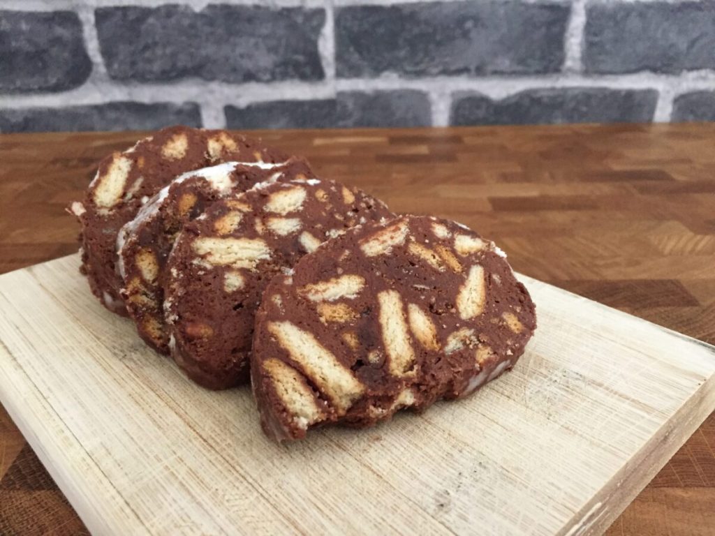 chocolate mascarpone salami Easter