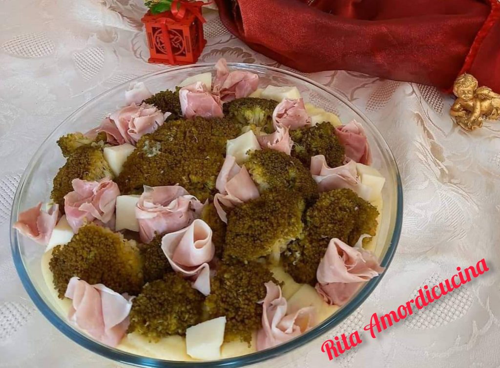 Broccoli Garden with Ham Flowers