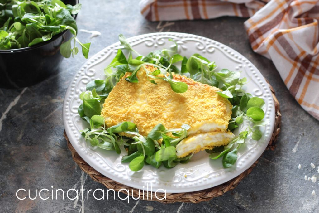 Breaded Primo Sale Cheese Cooked in an Air Fryer