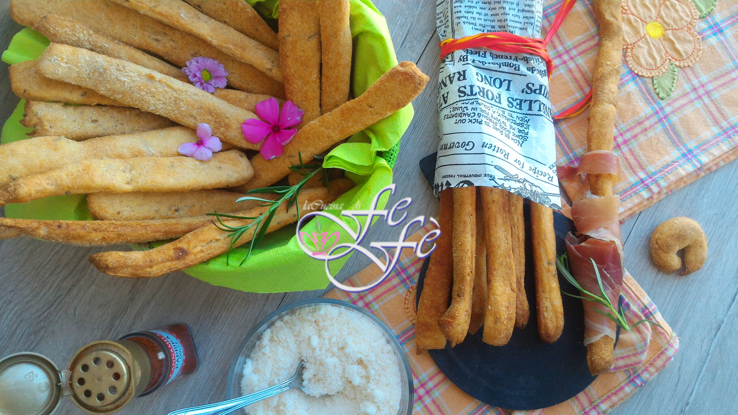 PARMESAN, PAPRIKA, AND ROSEMARY BREADSTICKS
