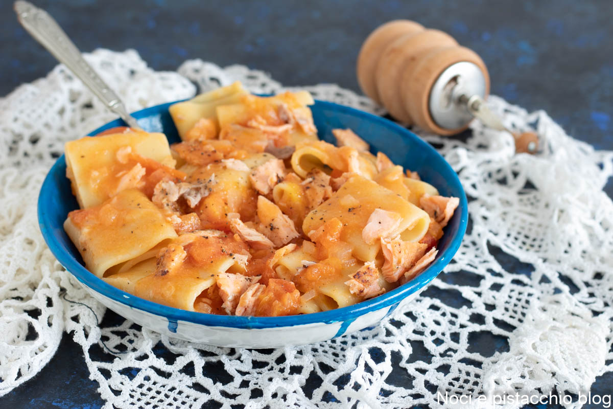 Paccheri with Fresh Salmon in Sauce