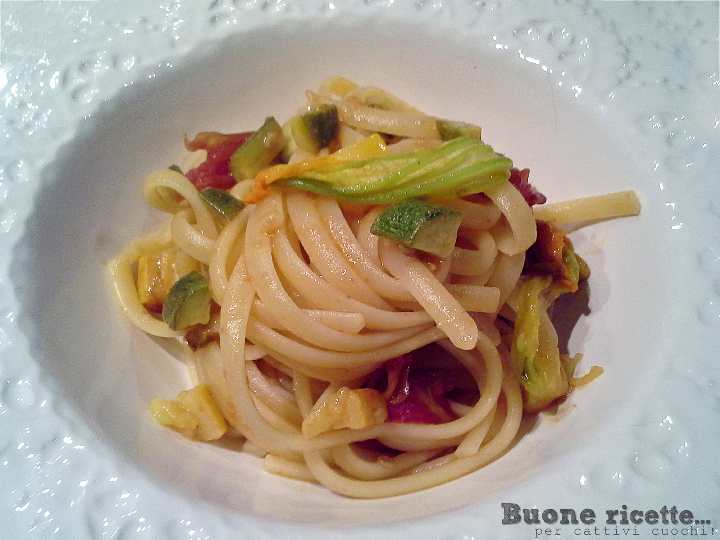 Pasta with Zucchini Blossoms