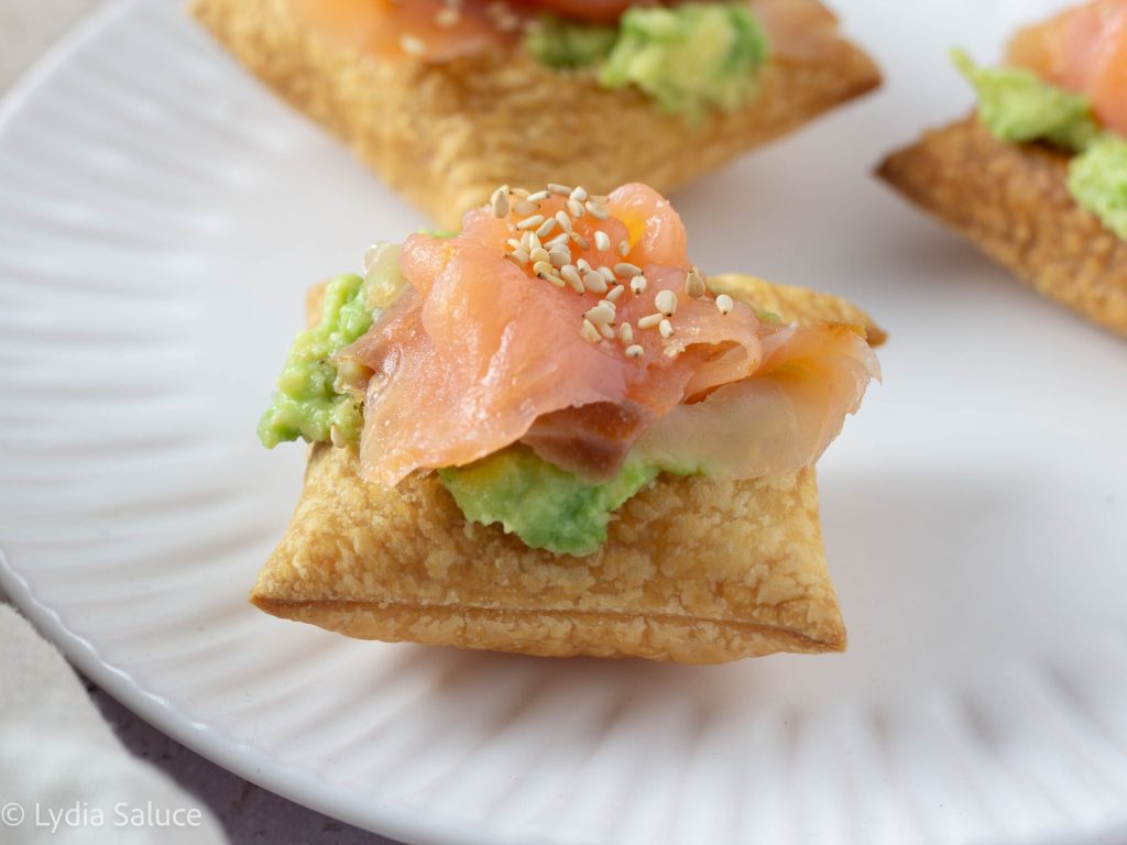 Pastries with Salmon and Avocado